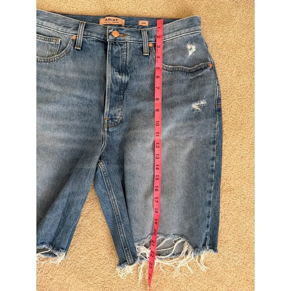 Ariat Jorts Women's Size 33 Denim Long Shorts Ultra High Rise Streetwear Punk
